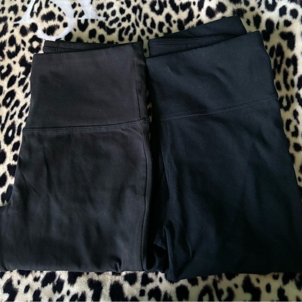 NWOT two pairs of women’s black leggings (spalding and jockey) size medium